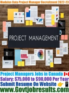 Modulus Data Project Manager Recruitment 2022-23