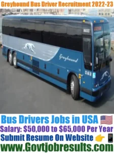 Greyhound Bus Driver Recruitment 2022-23