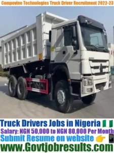 Compovine Technologies Truck Driver Recruitment 2022-23