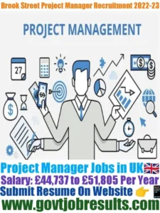 Brook Street Project Manager Recruitment 2022-23