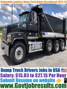 Nationwide Logistics Dump Truck Driver Recruitment 2022-23