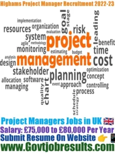 Highams Project Manager Recruitment 2022-23