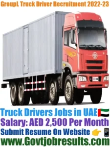 GroupL Truck Driver Recruitment 2022-23
