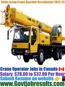 Strike Group Crane Operator Recruitment 2022-23