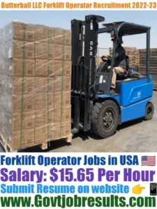 Butterball LLC Forklift Operator Recruitment 2022-23