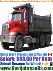 Rocky Mountain Enterprises Ltd Dump Truck Driver Recruitment 2022-23