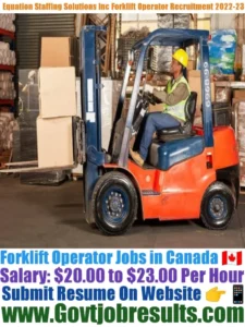 Equation Staffing Solutions Inc Forklift Operator Recruitment 2022-23