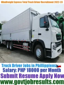 Windfreight Express Tool HGV Truck Driver Recruitment 2022-23