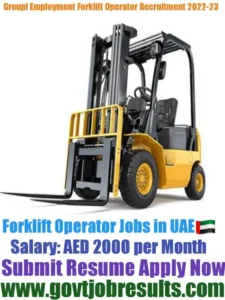 GroupL Employment Brokerage Forklift Operator Recruitment 2022-23