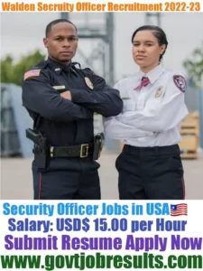 Walden Security Officer Recruitment 2022-23