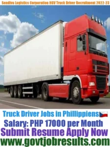 Sendiva Logistics Corporation HGV Truck Driver Recruitment 2022-23