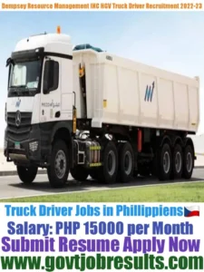Dempsey Resource Management HGV Truck Driver Recruitment 2022-23