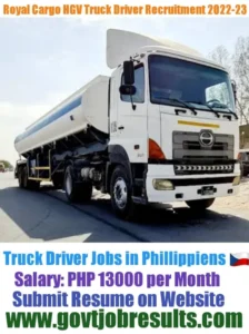 Royal Cargo HGV Truck Driver Recruitment 2022-23