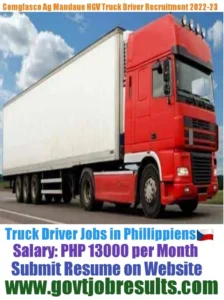 Comglasco Ag Mandaue HGV Truck Driver Recruitment 2022-23