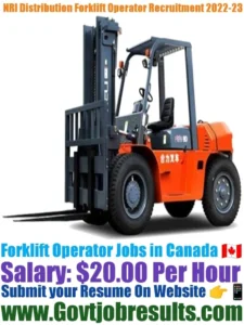 NRI Distribution Forklift Operator Recruitment 2022-23