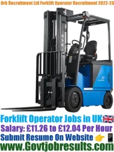 Orb Recruitment Ltd Forklift Operator Recruitment 2022-23