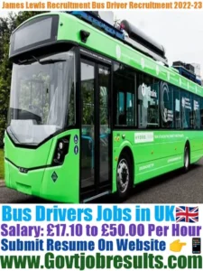 James Lewis Recruitment Bus Driver Recruitment 2022-23