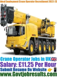 Ideal Employment Crane Operator Recruitment 2022-23