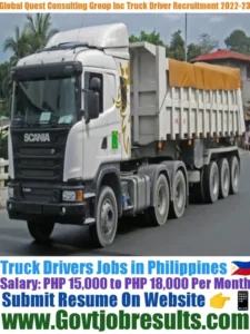 Global Quest Consulting Group Inc Truck Driver Recruitment 2022-23