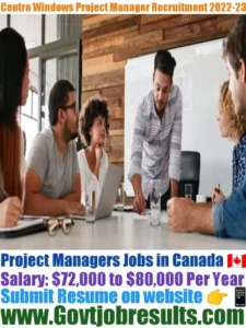 Centra Windows Project Manager Recruitment 2022-23