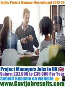 Ogilvy Project Manager Recruitment 2022-23