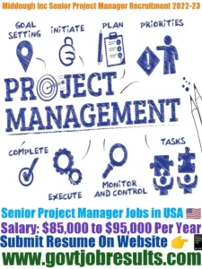 Middough Inc Senior Project Manager Recruitment 2022-23