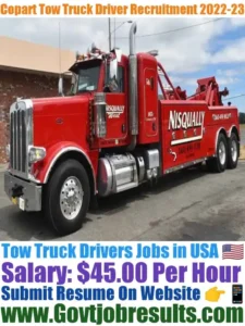 Copart Tow Truck Driver Recruitment 2022-23