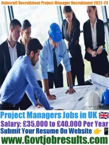Halecroft Recruitment Project Manager Recruitment 2022-23