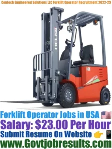 Contech Engineered Solutions LLC Forklift Operator Recruitment 2022-23