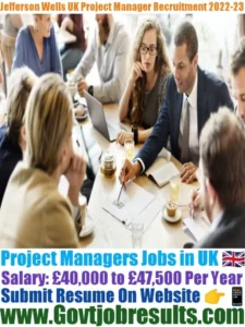 Jefferson Wells UK Project Manager Recruitment 2022-23