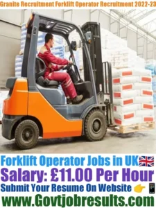 Granite Recruitment Forklift Operator Recruitment 2022-23