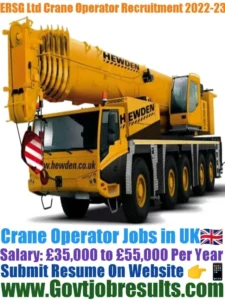 ERSG Ltd Crane Operator Recruitment 2022-23