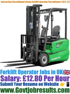 Interaction Recruitment Group Forklift Operator Recruitment 2022-23