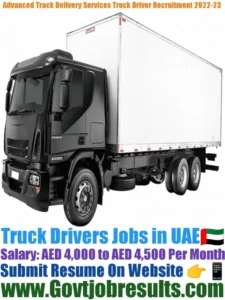 Advanced Track Delivery Services Truck Driver Recruitment 2022-23