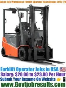 Green Isle Warehouse Forklift Operator Recruitment 2022-23