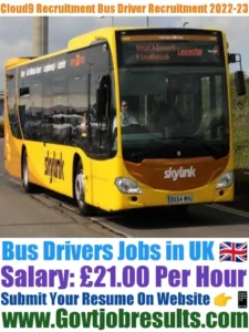 Cloud9 Recruitment Bus Driver Recruitment 2022-23