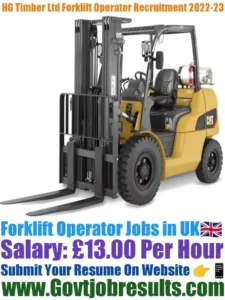HG Timber Ltd Forklift Operator Recruitment 2022-23
