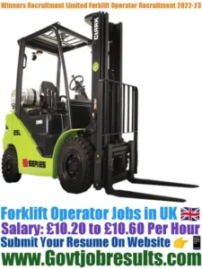 Winners Recruitment Limited Forklift Operator Recruitment 2022-23