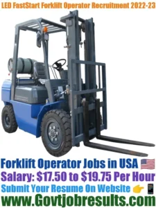 LED FastStart Forklift Operator Recruitment 2022-23