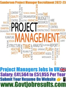 Sanderson Project Manager Recruitment 2022-23