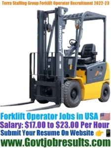 Terra Staffing Group Forklift Operator Recruitment 2022-23