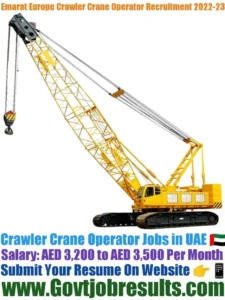 Emarat Europe Crawler Crane Operator Recruitment 2022-23