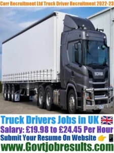 Corr Recruitment Ltd Truck Driver Recruitment 2022-23
