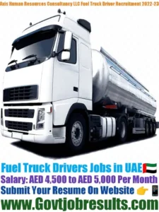 Axis Human Resources Consultancy LLC Fuel Truck Driver Recruitment 2022-23