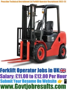 Proactive Technical Recruitment Ltd Forklift Operator Recruitment 2022-23