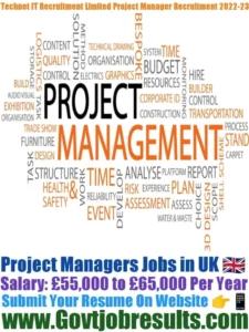 Technet IT Recruitment Limited Project Manager Recruitment 2022-23