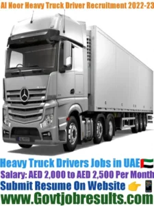 Al Noor Heavy Truck Driver Recruitment 2022-23