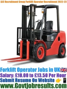AJC Recruitment Group Forklift Operator Recruitment 2022-23