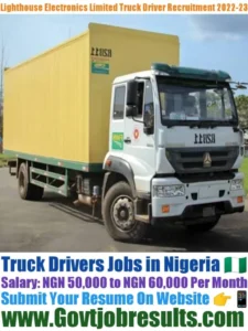 Lighthouse Electronics Limited Truck Driver Recruitment 2022-23
