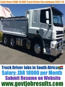 Safal Steel Group CODE 14 Truck Driver Recruitment 2022-23